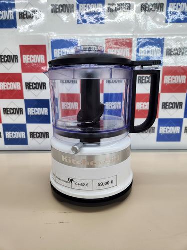 Mini PROCESADOR 240W, 0.83 litros, DE Alimentos, 1 Decibelios, Acryl, 2 Velocidades, Blanco KitchenAid KFC3516
